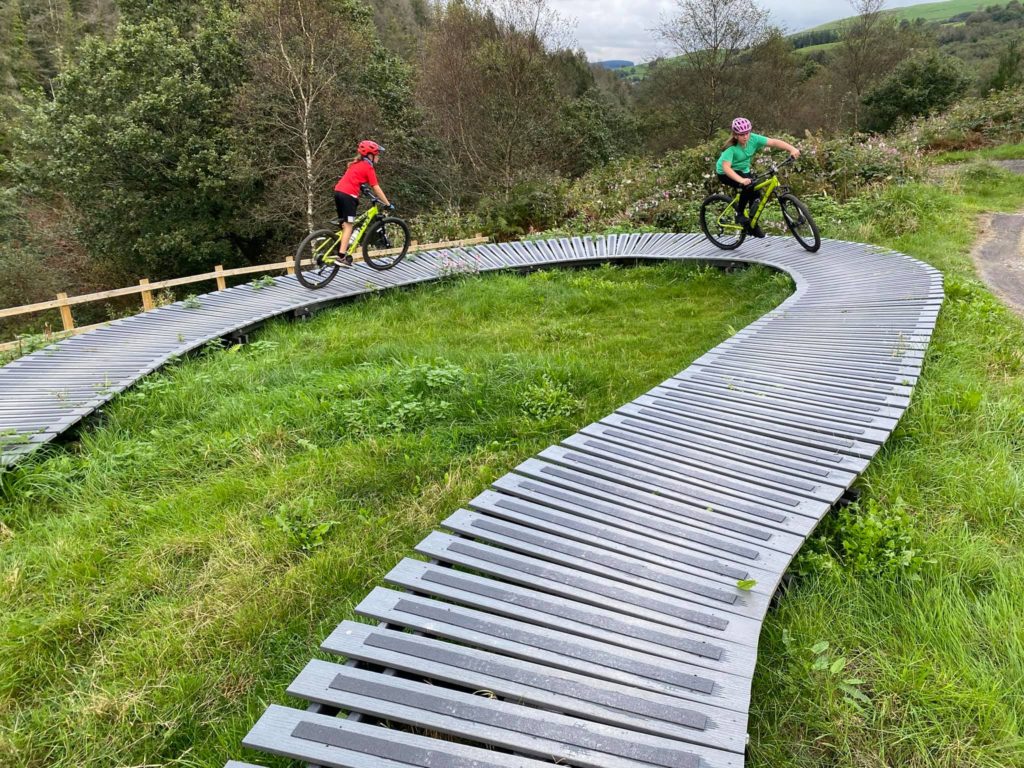 Kids 'Rookie' green trail at Afan Forest.