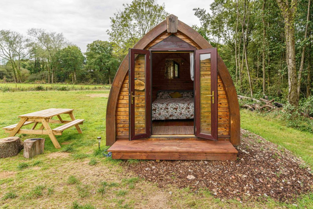 Glamping Pod in field