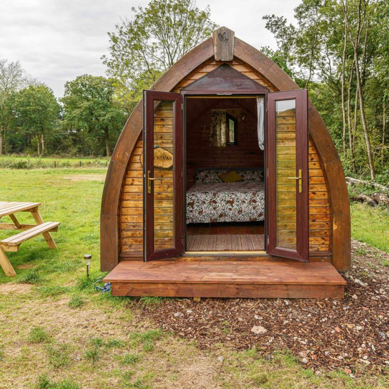 Glamping Pod in field