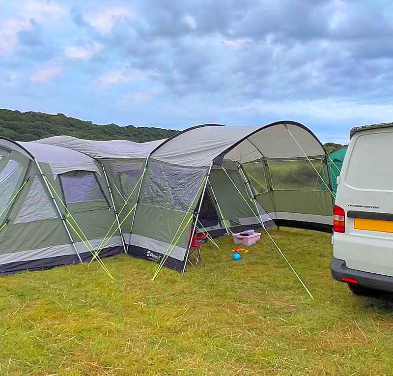 Tent pitch campsite