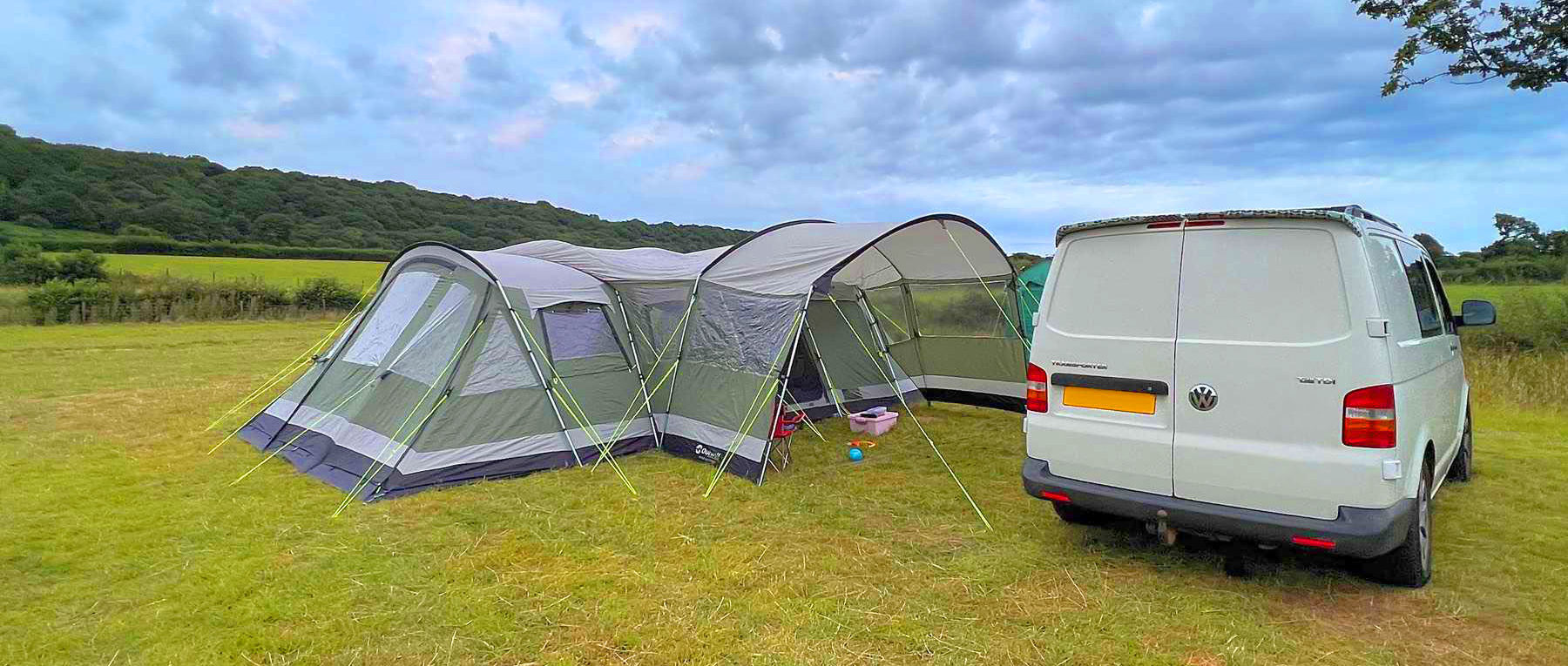 Tent pitch campsite